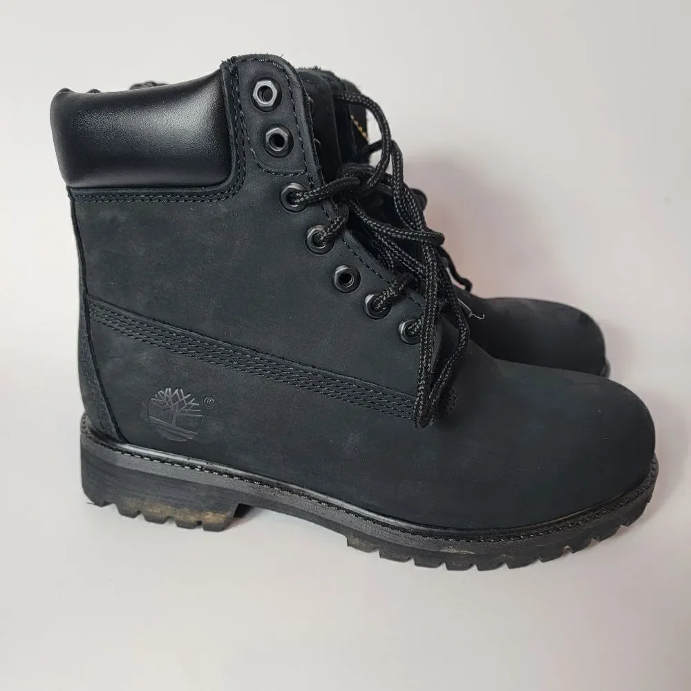 Timberland Black Nubuck Suede Boots 10661 Size 7